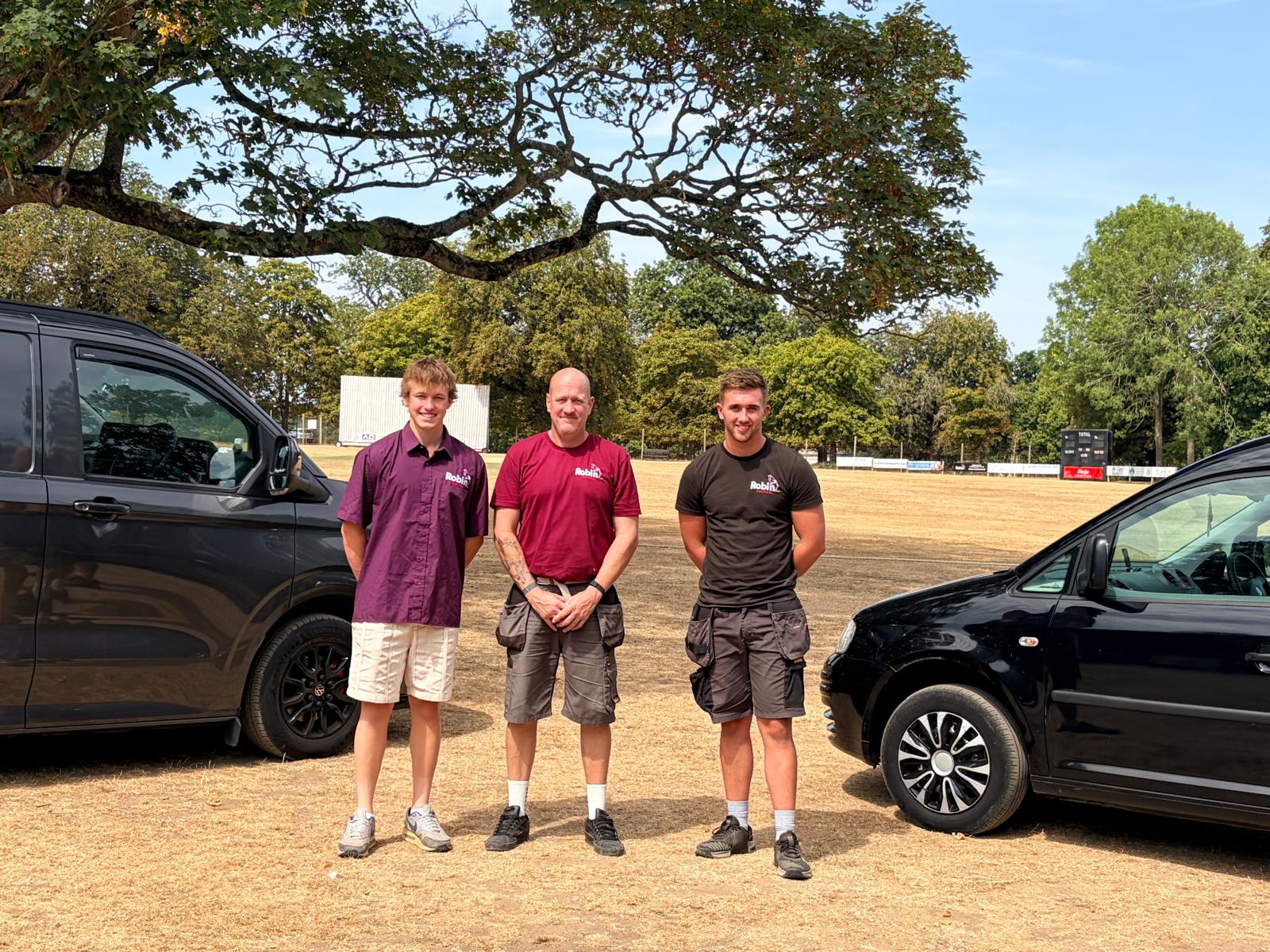 The Robinz Electrical team at Knebworth Park Cricket Club
